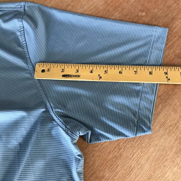 Peter Millar Summer Comfort Polo Shirt Men XXL Blue Striped Short Sleeve Golf - Picture 6 of 12